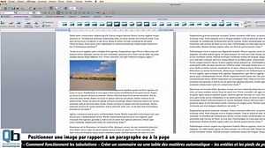 Comment positionner une image  sous word : 2 choix possibles
