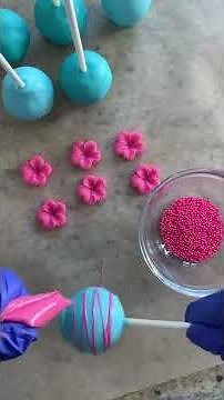 How to Make Hibiscus Flower Cake Pops! #cakepops #baking #tutorial