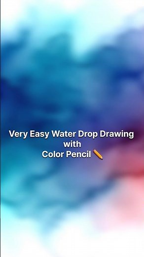How to draw water drop | very easy water drop with color pencil ✏️ #shorts #youtubeshorts