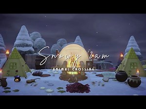 ACNH • Snowy 2AM music + Ambience | Study, Sleep, Relaxation 🎵