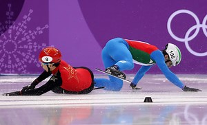 The tragedy of short track tumbles: Who gets to advance when skaters crash?