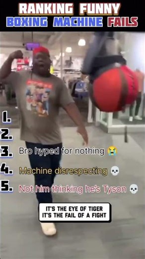 Ranking Funny Boxing Machine Fails 🥊😂 #funny #shorts