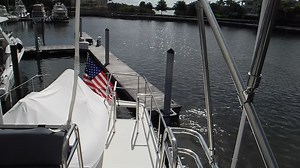 Single engine docking, Nordic Tug, bow and stern thruster. Watch our DOCKING video here, https://www.captainchrisyachtservices.com/boat-handling-videos/docking-with-confidence/ | Ask Captain Chris