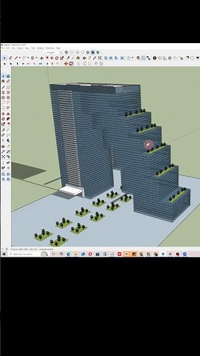 ✅TUTORIAL EMPOWER TOWER CONCEPT Sketchup #youtubeshorts #new #sketchup #viralvideo #trending
