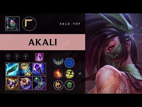 Akali Top vs Renekton - EUNE Challenger Patch 26.08