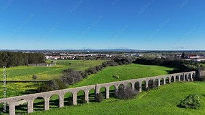 Évora Roman Aqueduct in Portugal designed by Francisco de Arruda & built in the 1530s