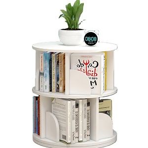 [Hot Item] Modern Furniture Elegant Wooden Rotating Bookcase for Contemporary Living Spaces