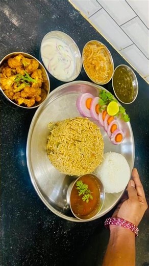 👉 Simple Andhra Veg Meal Thali 😋| 😍 Must Try Combo #AndhraFood #food #VegMeal #TeluguFood