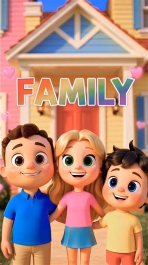 Family Words for Kids 👨‍👩‍👧 | Parents, Siblings & More | Fun English Learning