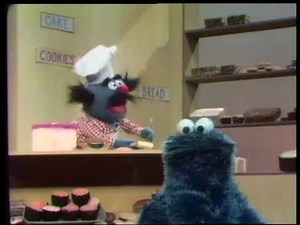 Classic Sesame Street - Cookie Monster At The Bakery Imaginary Cookie HQ