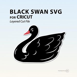 Black Swan SVG | Layered Cut File for Cricut & Silhouette - Etsy UK