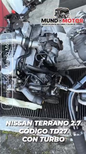 💥 MOTOR NISSAN TERRANO 2.7 TD27 TURBO 💥 💪 Motor diésel turbo de gran potencia y excelente rendimiento ⚙️ Completo, revisado y en perfectas condiciones 🔧 Con instalación disponible y garantía 🚗 Compatible con Nissan Terrano, Datsun y otros modelos 📍 Encuéntranos en Importadora Mundo Motor - Pablo Urzúa 1404 - Independencia, Santiago 📞 Contáctanos al 56 9 7724 2713 📦 Despachamos a todo Chile 👉🏻 Locales en Curicó Chillán Concepción y Temuco 🔥 ¡Confía en los expertos en motores! 🔥 #nissa