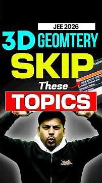 SKIP🔴 3D Geometry for JEE 2026🫨 #shorts #jee2026 #jeepreparation #jeemaths #3dgeometry #iitjee