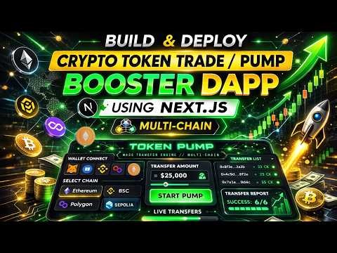 Build & Deploy a Crypto Token Trade / Pump Booster DApp Using Nextjs | Multi-Chain Web3 Project 2026