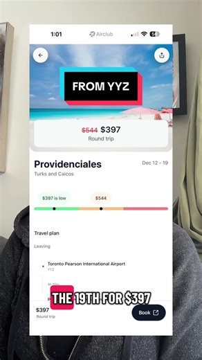 CHEAP FLIGHTS ‼️🚨UNDER $400 YYZ TORONTO ➡️✈️ TURKS AND CAICOS (December 12-19, 2025 OR January 9-16, 2026) #cheapflights #airclubpartner #travel #yyz #traveldeals