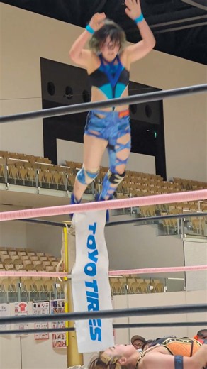 #SENJO アオーレ長岡 愛海 ダイビング・ニー・ドロップ