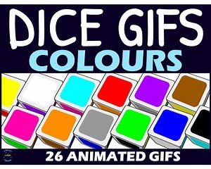 Digital Dice Gifs - Animated Clipart – Colors - Etsy