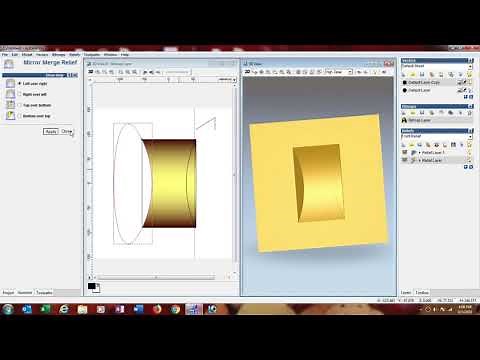How to make 3d design in Artcam 2008 using two rail sweep option (Part 2)