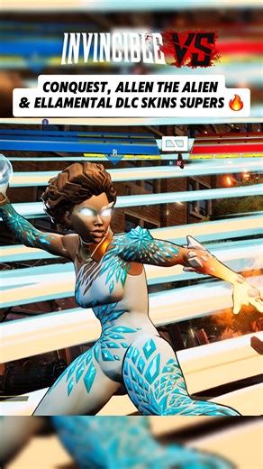 Invincible Vs Conquest, Allen The Alien & Ella DLC Skins Supers 🔥