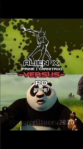 Alien X (Carnitrix) Vs Po #ben10#battle#kungfupanda#carnitrix#alienx #edit#capcut#shorts