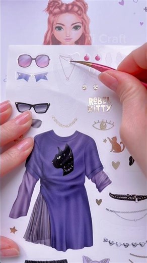 Cute Costume Changer Stickers ❤️/ Top Model Dress Up #shorts #toys #sticker