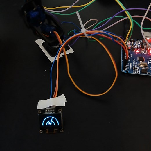 Arduino Radar Scanner with OLED Display and Servo Sweep Visualization