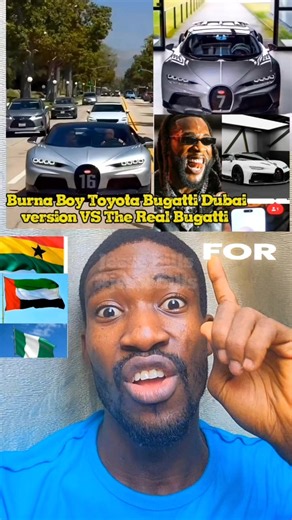 Burna Boy Toyota Bugatti Dubai version VS The Real Bugatti. Jesse Bills reacts. #burnaboy #toyotabugatti #dubaiversion #jessebills