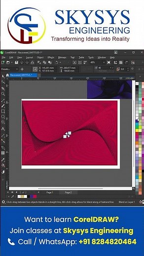 CorelDRAW Blend Tool Background Design | Skysys Engineering