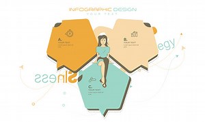 Vektor-Infografik-Design-Business-Vorlage mit Symbolen und 3 Optionen...