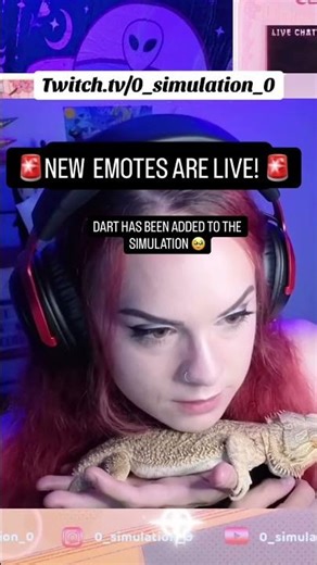 🚨 Dart has been added 2 the simulation. 🚨 Sub tonight @ 7 CST 2 get ur own bearded dragon emote!☺️