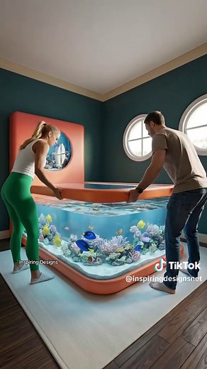We made an aquarium kids bed! 🙌 #interiordesign #aquarium | aquarium