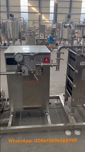 200L Milk Pasteurizer Homogenizer PHE and Cooler Tank
