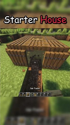 Starter House #minecraft #minecraftshorts #minecraftbuilding