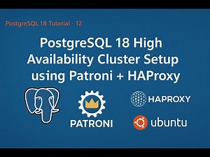 PostgreSQL 18 High Availability Cluster Setup using Patroni + HAProxy on Ubuntu 24.04 LTS 🚀 #psql