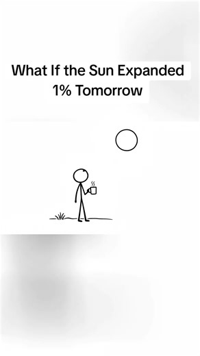 What If the Sun Expanded 1% Tomorrow #mindblown #CosmicScience #WhatIf #SpaceScience #ScienceExplained