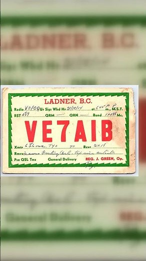 Journey to 1934 Ladner, BC: A Glimpse of Vintage QSL Cards