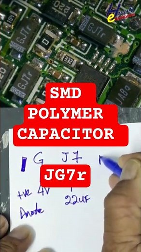 SMD Capacitor GJ7r Marking Code | Vishay T55 Polymer Capacitors #shorts