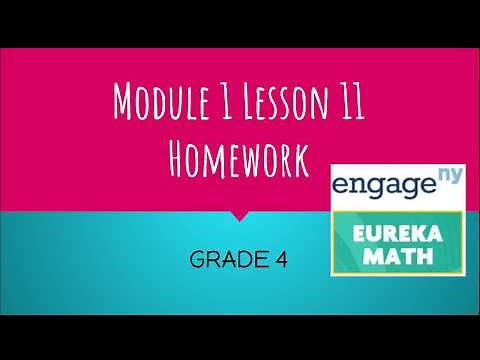 Engage NY // Eureka Math Grade 4 Module 1 Lesson 11 Homework