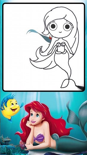 Drawing Little Mermaid for Kids