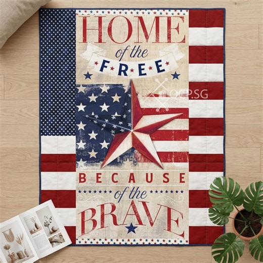 Patriotic Home Quilt Pattern - Etsy
