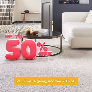 The huge Tapi Carpets Sale continues 😲 We're giving up to 50% off selected carpets plus 20% off your bill at the till. What are you waiting for? | Tapi Carpets & Floors