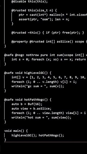 Why Is D More Flexible with Memory Safety than C?