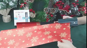 2-Pack Christmas Wrapping Paper Cutter Tool Tube, Sliding Gift Wrap Cutter,Kraft Paper roll Slitter Cutter,Wrapping Paper Cutter,The sliding wrapping paper cutter,Round Lip, Safer and Easier Cutting