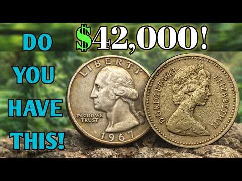 Washington Quarter Dollar & One Pound Coin Comparison LOOK FOR IT!