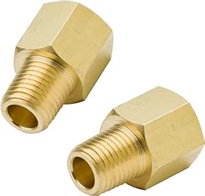 Legines Brass Pipe Fitting, 3/8" NPT Female to 3/8" NPT Male Adapter, 1200psi High Pressure (Pack of 2)