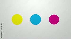 subtractive color mixing in CMYK color space Stock Video