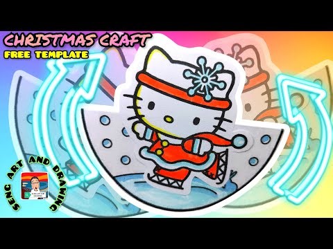 HELLO KITTY CHRISTMAS CRAFT - free template