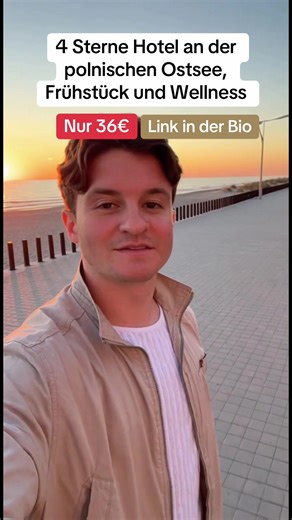 Ey Leute – Ostsee-Kurztrip zum Schnäppchenpreis 🌊✨ In Swinemünde bekommt ihr ein modernes Hotel mit Frühstück und Wellness-Vibes schon ab 37 € pro Person mit Code BLINK20. Perfekt für einen entspannten Wochenendtrip: Strandspaziergänge, Meerluft, Auszeit vom Alltag und abends gemütlich im Hotel entspannen. Speichern & folgt mir für tägliche Reisedeals, Ostsee-Trips und echte Kurzurlaub-Schnäppchen 💸✨ #ostsee #swinemünde #kurzurlaub #reisedeal #wellnessurlaub