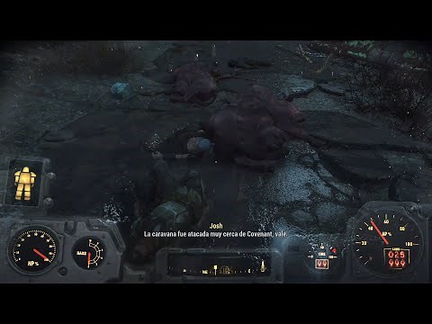 Fallout 4, Misión Error Humano, Buscando pistas en Covenant, Caravana atacada cerca de Covenant.