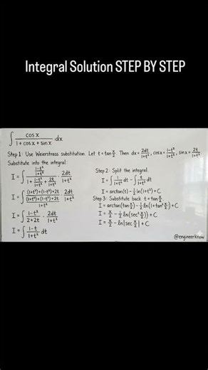 integral Solution Step By Step #maths #integration #calculus